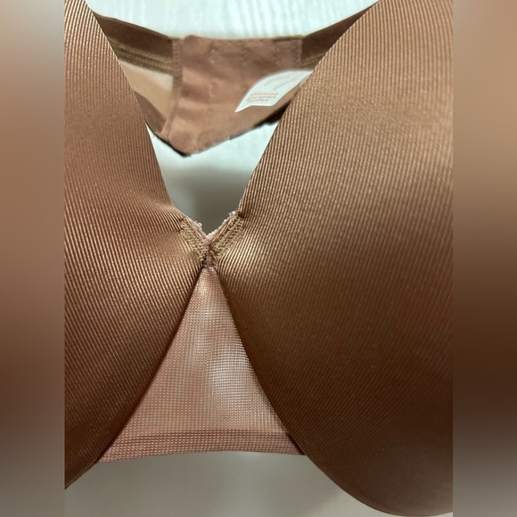 Cacique Lightly Lined Full Coverage Bra 42DDD brown tan Nude Underwire satin - Picture 5 of 13